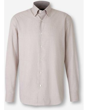 Brioni Einfarbiges Hemd - Weiß