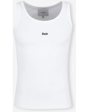 Rhude Tank Top Logo - White