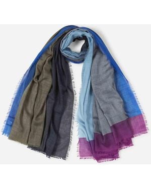 CASHÀ Cashmere Silk Scarf - Blue