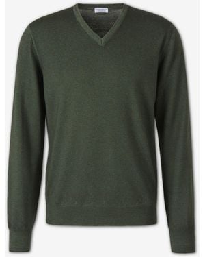 Santa Eulalia Jumper V-Neck - Green