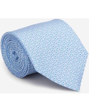 Marinella Floral Silk Tie - Blue