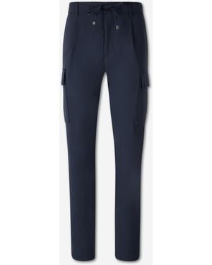 Berwich Straight Cargo Trousers - Blue