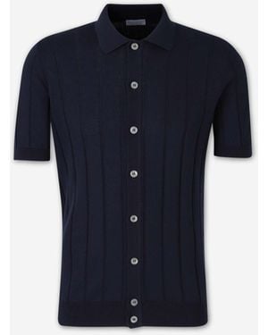 Santa Eulalia Short Sleeve Cardigan - Blue