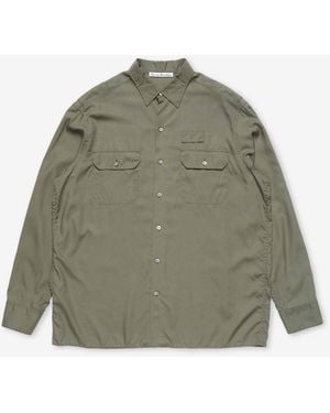 Acne Studios Oversized Logo Shirt - Green