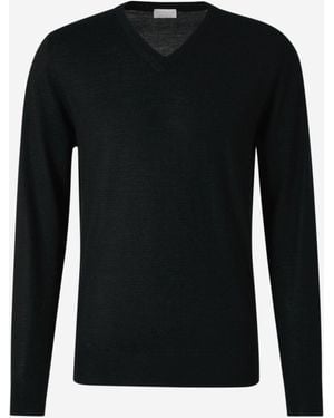 Santa Eulalia Cashmere V-Neck Jumper - Black