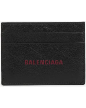Balenciaga Porta Carte Con Logo - Bianco