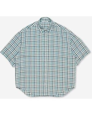 Acne Studios Camisa Ancha Cuadros - Azul