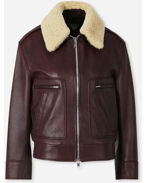 Bottega Veneta Veste Aviateur En Cuir - Marron