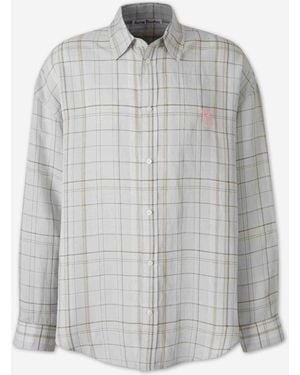 Acne Studios Plaid Pattern Shirt - Grey