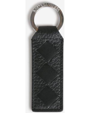 Bottega Veneta Leder-Schlüsselanhänger - Weiß