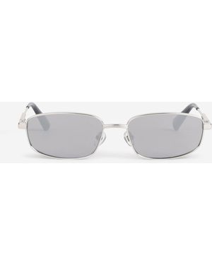 Jacquemus Occhiali Da Sole Rettangolari - Bianco