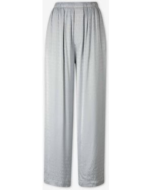 Balenciaga Monogram Wide Leg Trousers - Grey