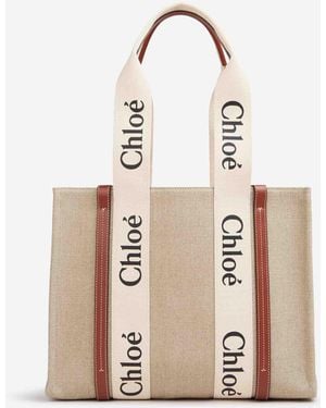 Chloé Bolso Tote Woody - Neutro