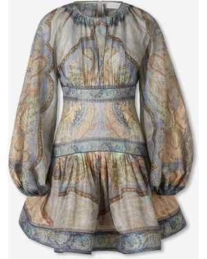 Zimmermann Mini Wanderlust Dress - Grey