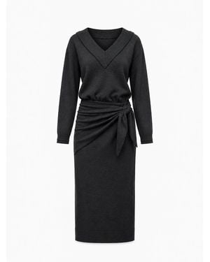 STAUD Norman Knit Dress - Black