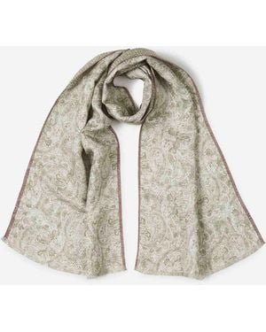 Santa Eulalia Bufanda Paisley Lino - Bianco