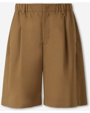 Laminar Technical Wool Bermuda Shorts - Natural