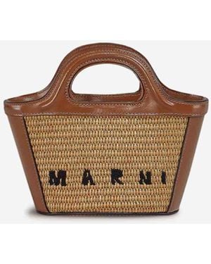 Marni Tropicalia Rafia Mini Bag - Brown