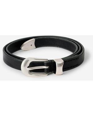 Our Legacy Leather Belt With Buckle - Black