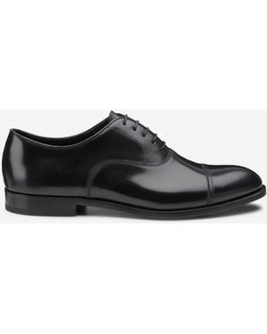 Doucal's Leather Derby Shoes - Black