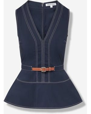 Veronica Beard Top Cintura Nickleby - Blu