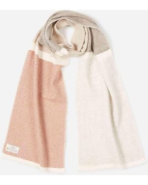 Santa Eulalia Herringbone Cashmere Scarf - White