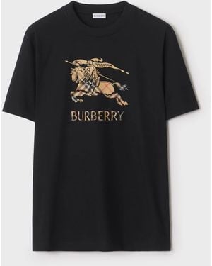 Burberry T-Shirt À Col Rond - Noir
