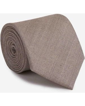 Santa Eulalia Silk Plain Tie - Grey