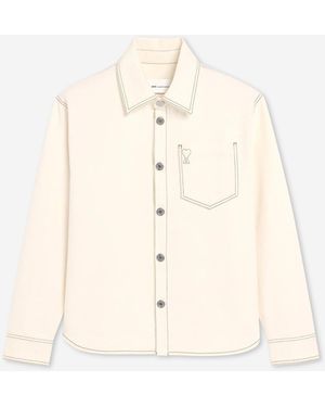 Ami Paris Cotton Overshirt - Natural