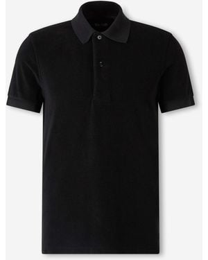 Tom Ford Short-Sleeve Polo Shirt - Black