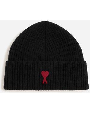 Ami Paris Wool Beanie - Black