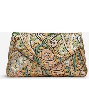 Dries Van Noten Jacquard Envelope Bag - Natural