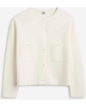 TOTEME Compact Knit Cardigan - White