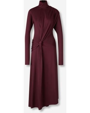 Victoria Beckham Draped Midi Dress - Purple