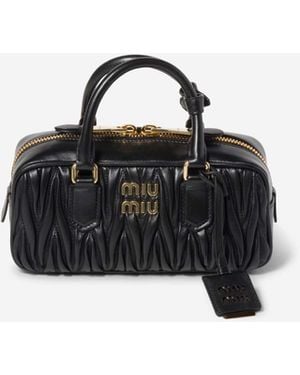 Miu Miu Arcadie Matelassé Bag - Black