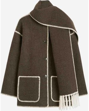 TOTEME Sciarpa A Cappotto Corto - Marrone