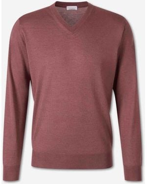 Santa Eulalia Thin V-Neck Jumper - Red