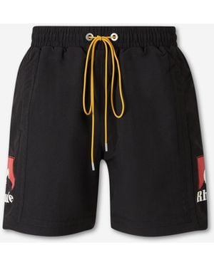 Rhude Nylon Logo Shorts - Black