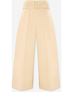 Dorothee Schumacher Cropped Wide Leg Trousers - Natural