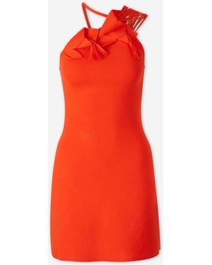 Cult Gaia Camelia Knit Dress - Orange