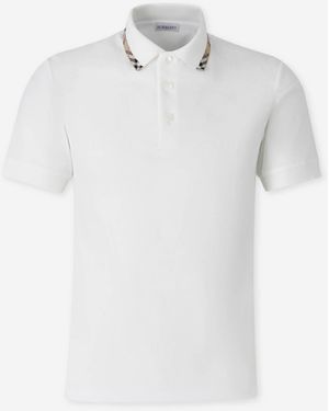 Burberry Short-Sleeve Polo Shirt - White