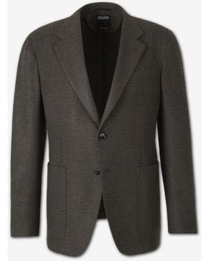 ZEGNA Americana Recta Cashmere - Negro