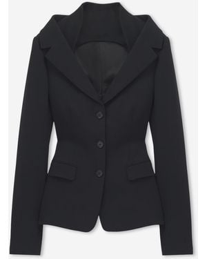McQueen Off-The-Shoulder Blazer - Black