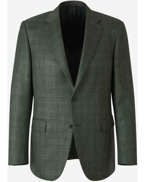 Canali Blazer A Quadri Pregiati - Verde