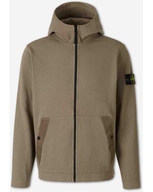 Stone Island Kapuzenpullover Mit Reißverschluss - Grün