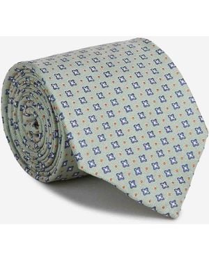 Petronius Floral Silk Tie - Grey
