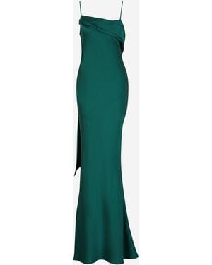 Safiyaa Maxi Cape Dress - Green