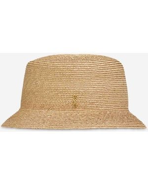 Saint Laurent Raffia Fisherman's Hat - Natural