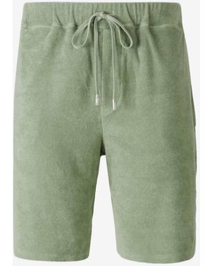 Fedeli Cotton Terry Bermuda Shorts - Green