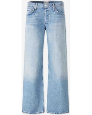Agolde Jeans Larges Taille Basse - Bleu
